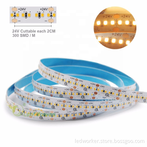 High Luminous Waterproof Heat Resistant SMD 2216 LED Strip Light - CRI90/95, 19W, 23V/24V, 2700K Flexible LED Strip Lights